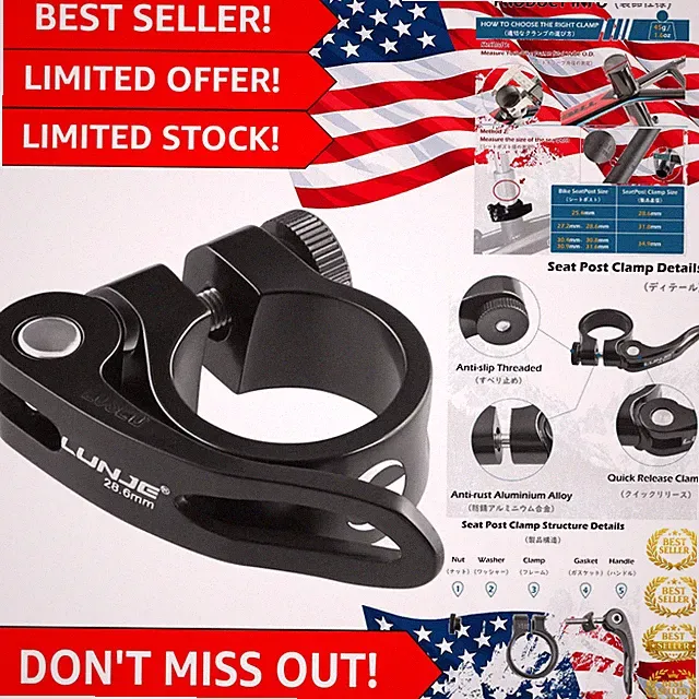 Aluminum Alloy Bicycle Seat Post Clamp 31.8mm/34.9mm - Versatile Quick Release