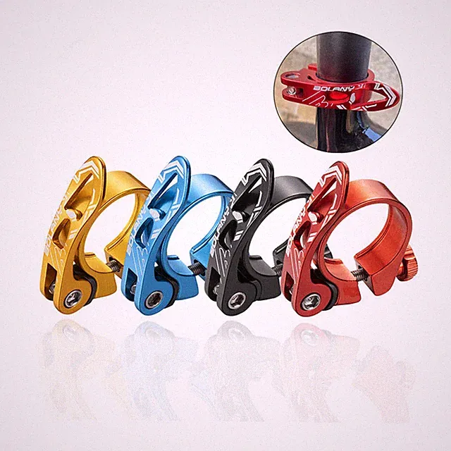 Bicycle Seatpost Clamps 31.8/34.9mm Aluminum Seat Post Lock Clamp Quick Release