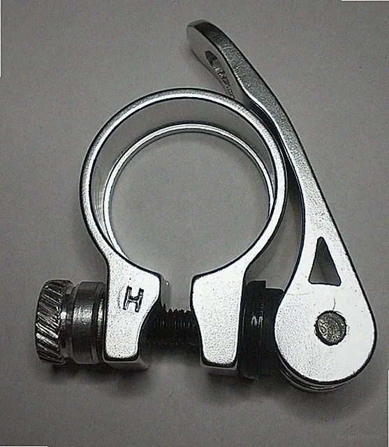 Bike Seat Post Clamp 31.8mm 1-1/4" w/ Quick Release Silver (Bin#3)