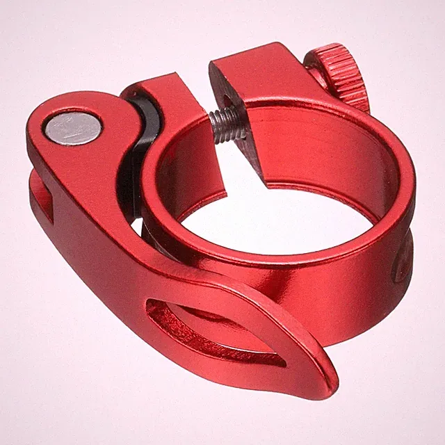 Bike Seat Post Clamp 31.8mm Bicycle Quick Release Seat Post Collar, Red