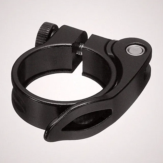 Bike Seat Post Clamp 34.9mm Bicycle Quick Release Seat Post Collar, Black