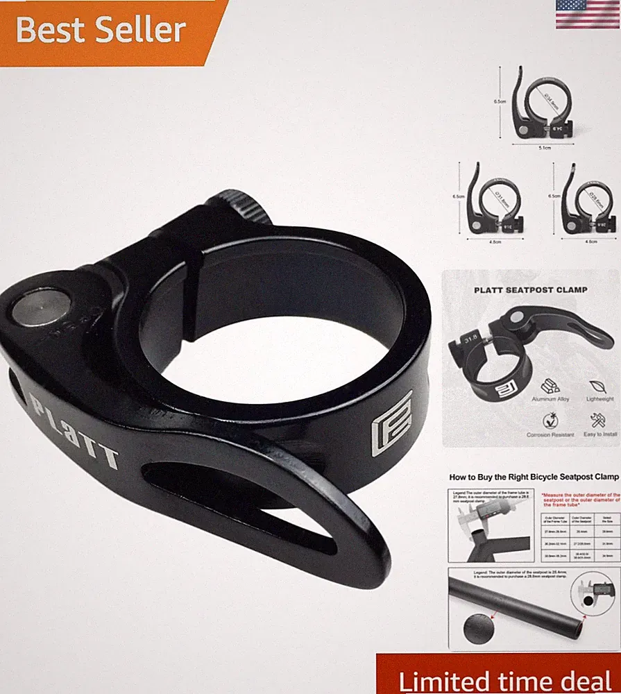 Bike Seat Post Clamp Aluminium Alloy Bicycle Quick Release Seatpost Collar 28...