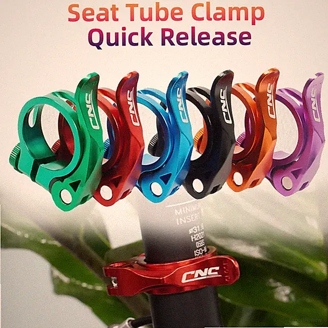 Bike Seat Post Clamp Quick Release 31.8/34.9mm Aluminum MTB Road Ultralight