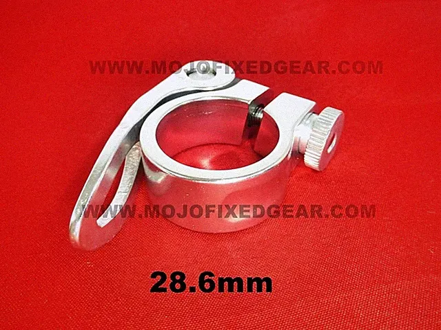 BMX / FIXED GEAR Quick Release Seatpost Clamp 28.6mm SILVER