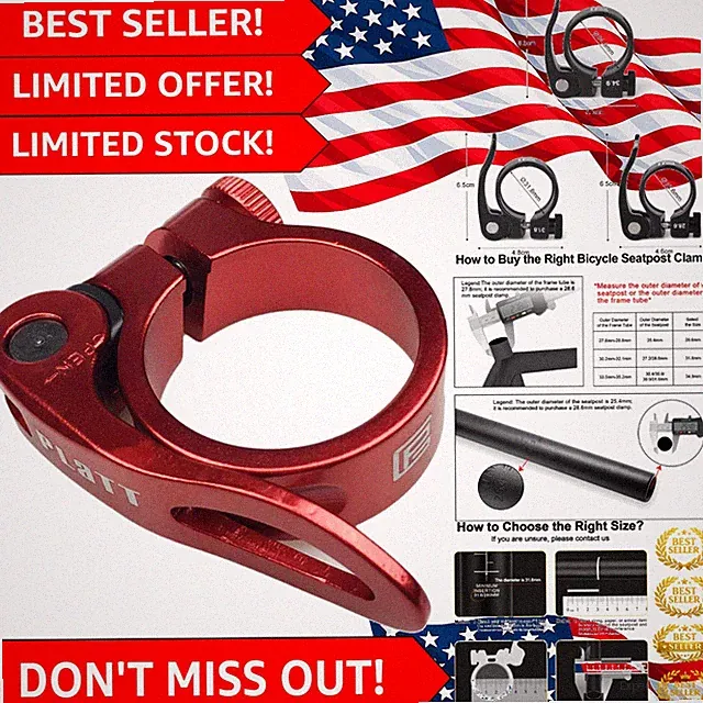Durable Quick Release Aluminum Seatpost Collar - 28.6mm/31.8mm/34.9mm Options