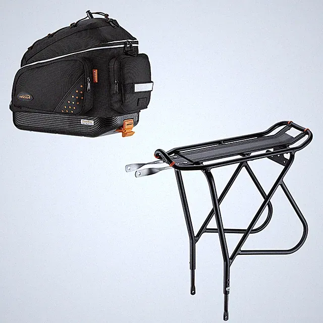 Ibera Bike Trunk Bag Rear Carrier Rack(Non Disc Brake Mount) Combo Quick-Release
