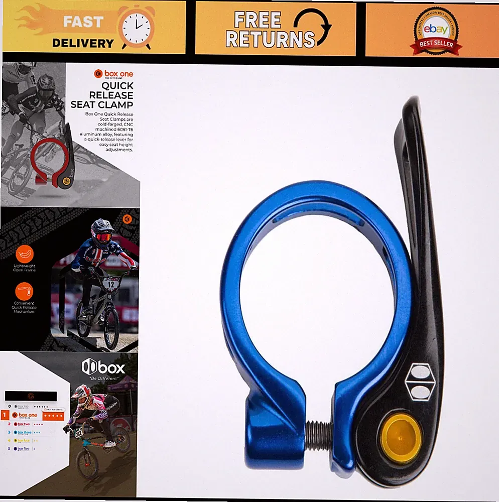 Lightweight BMX Bike Seat Post Clamps - Fixed & Quick Release, Durable Aluminum