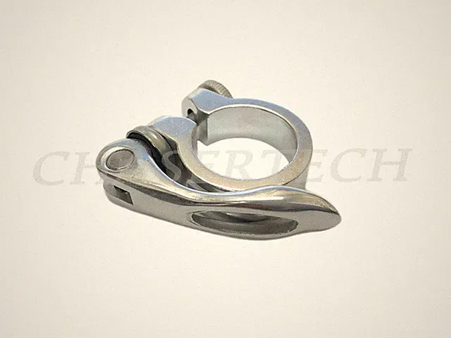 New MTB Bike Seat Post Clamp 31.8mm 1-1/4" w/ Quick Release Silver