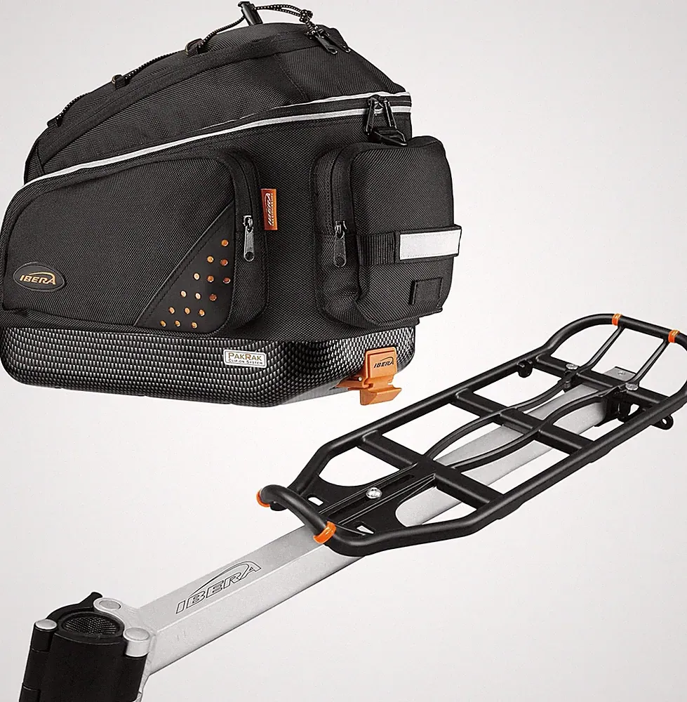 Pakrak Bicycle Seat Post Commuter Rack and Quick-Release Bag