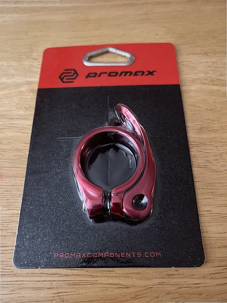 Promax QR-1 Quick Release Seat Post Clamp 34.9mm BMX Bike Racing Red Part