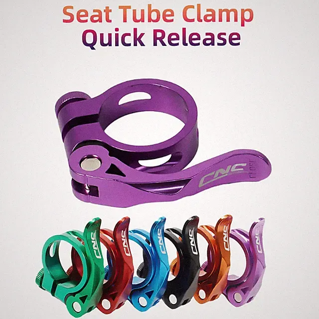 Seat Post Clamp Quick Release Aluminum MTB Road Bike 31.8/34.9MM