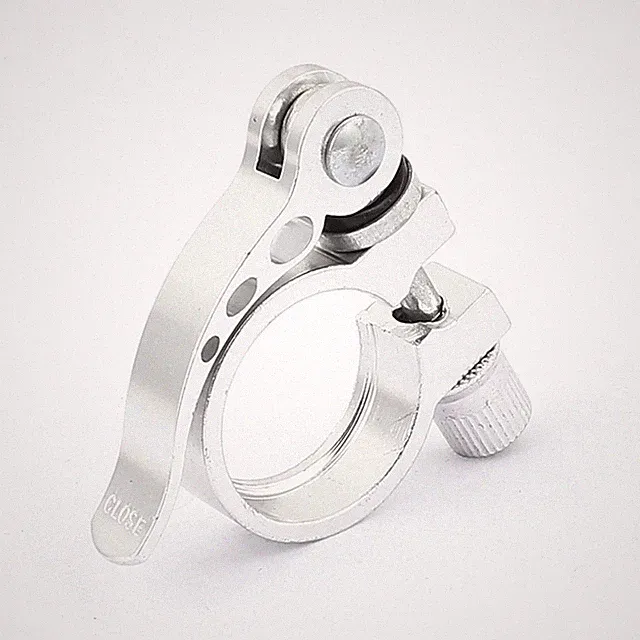 Silver Tone Quick Release Mountain Bike Bicycle Seat Post Seatpost Clamp 30mm