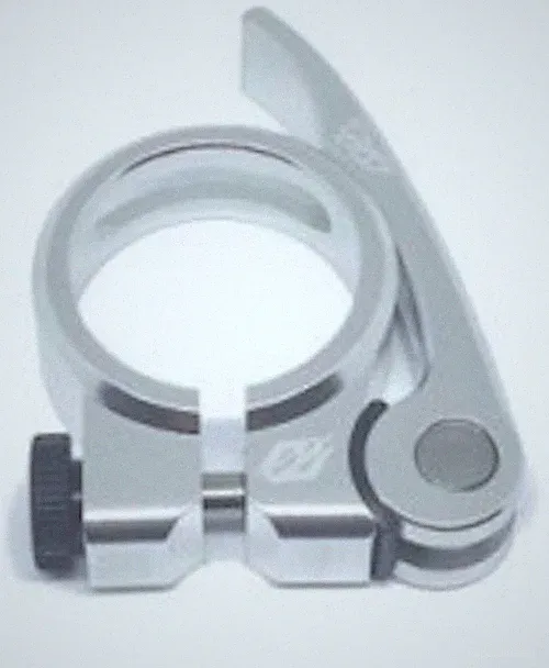 TNT BICYCLES BMX QUICK RELEASE SEAT POST CLAMP - 31.8MM - 1-1/4" SILVER